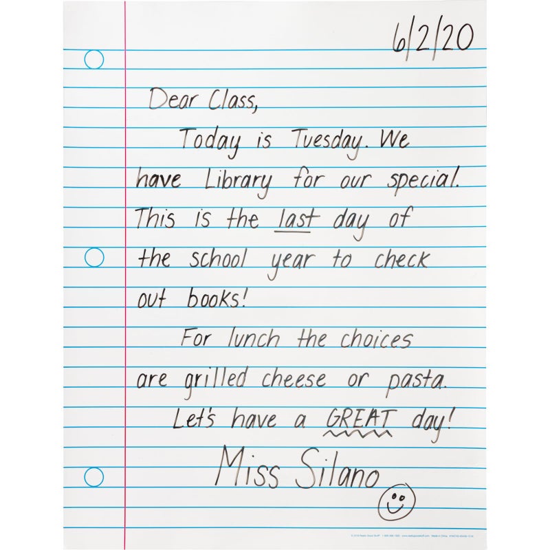 Really Good Stuff Jumbo Dry Erase Magnetic Notebook Page - 1 Sheet, 17" x 22", for Whiteboard or Fridge, Classroom Essentials & Must Have, Home, School, & Office - Image 3